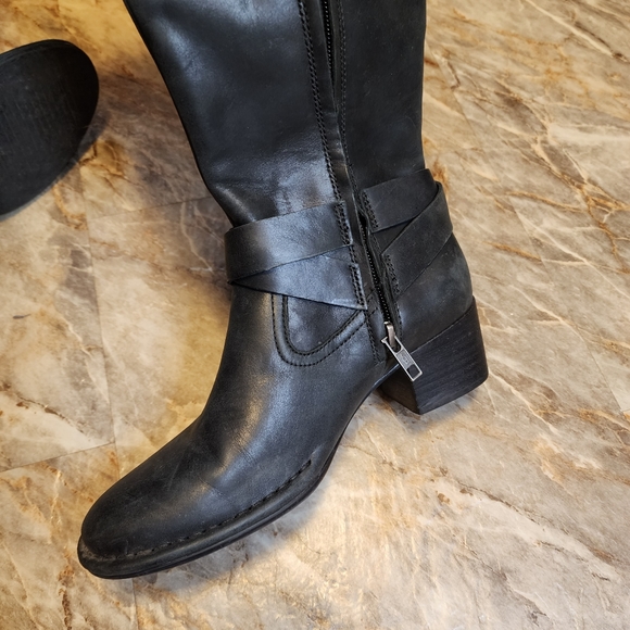 Ugg GUC knee high leather boots black zipper 5.5 - Picture 7 of 7